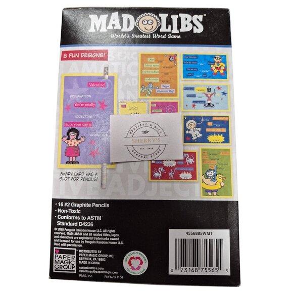 Way to Celebrate 16CT MadLib Valentine Exchange Cards with Pencils - Picture 2 of 12